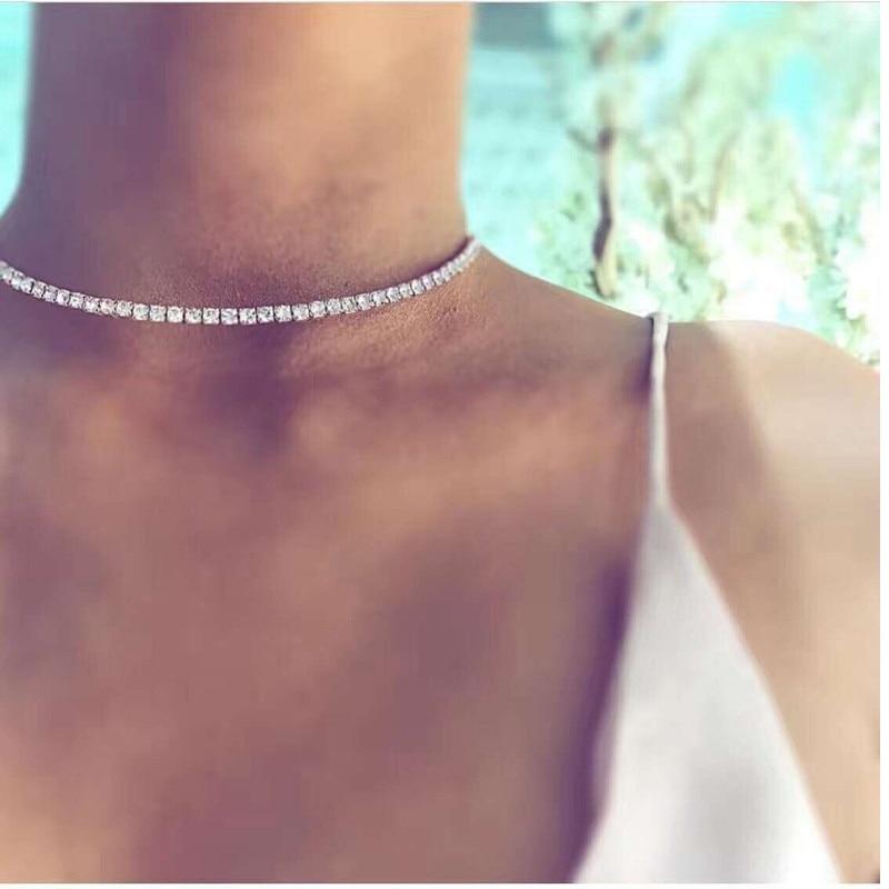 Fashion Jewelry Accessories Luxury Rhinestone Choker Necklace