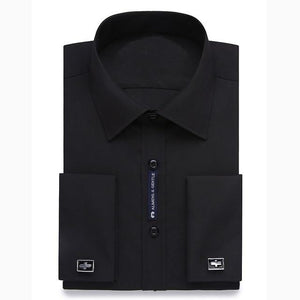 Alimens & Gentle Mens French Cuff Dress Shirt Men Long Sleeve