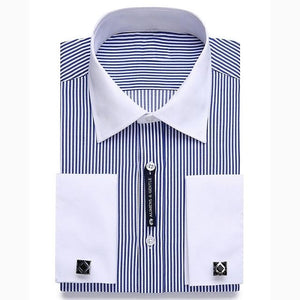 Alimens & Gentle Mens French Cuff Dress Shirt Men Long Sleeve