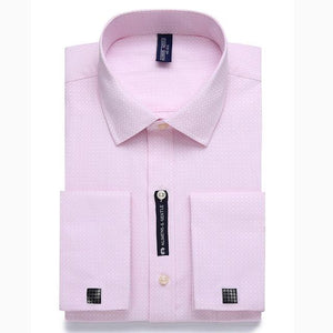 Alimens & Gentle Mens French Cuff Dress Shirt Men Long Sleeve