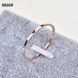 Anti-allergy Smooth Couple Wedding Ring