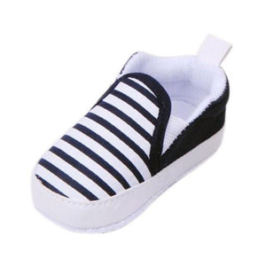 Infant Slip-On First Walkers Toddler Striped Canvas Sneaker