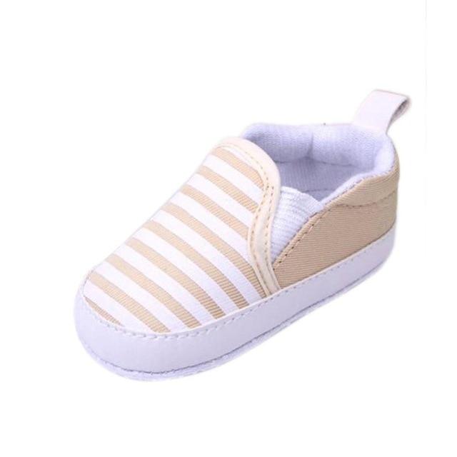 Infant Slip-On First Walkers Toddler Striped Canvas Sneaker