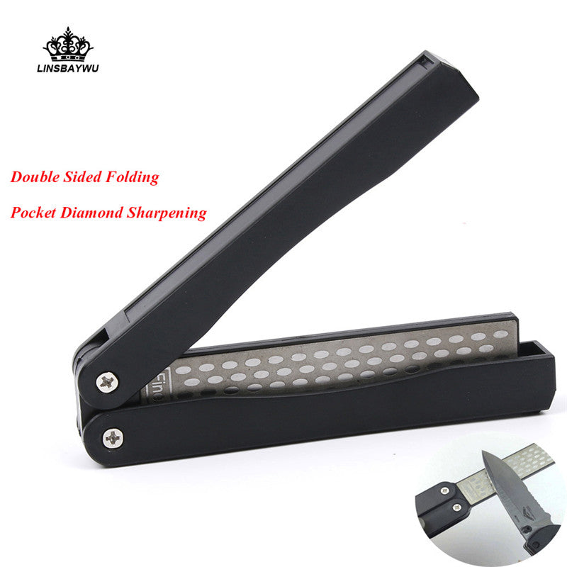 Novelty Double Sided Knife Sharpener Professional Diamond Fold Portable Pocket Knife Sharpening Stone Kitchen Accessories