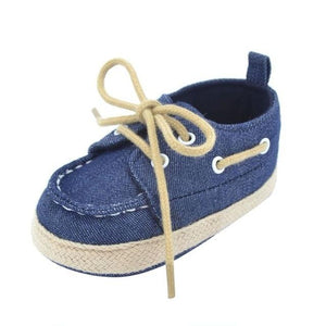 WEIXINBUY Baby Boy Girl Blue Sneakers Soft Bottom Crib Shoes