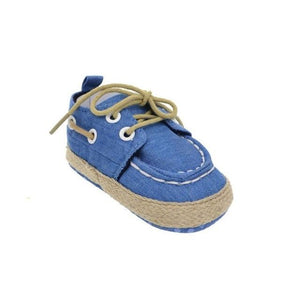 WEIXINBUY Baby Boy Girl Blue Sneakers Soft Bottom Crib Shoes