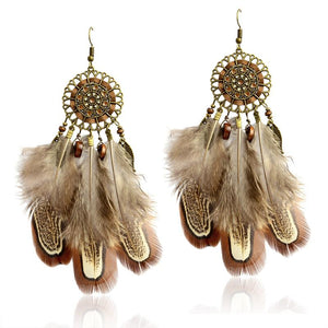 Miss Zoe Indian Style Dreamcatcher Beads Danglers