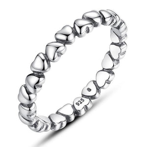 925 Sterling Silver 9 Styles Stackable Party Finger Ring