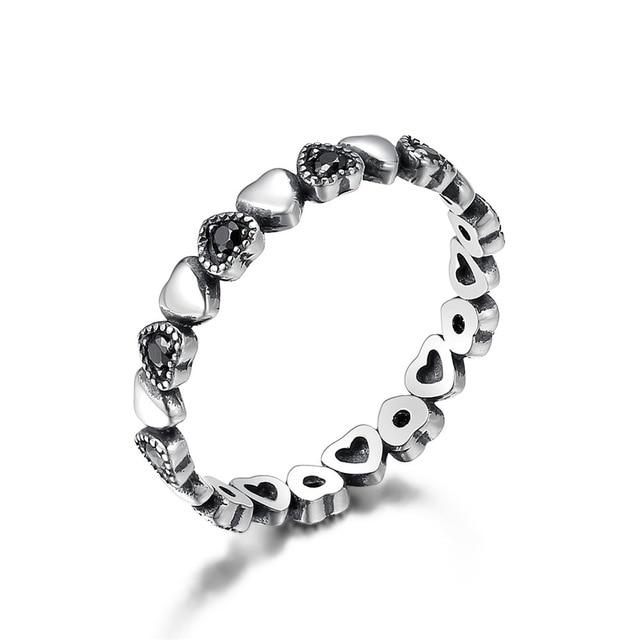 925 Sterling Silver 9 Styles Stackable Party Finger Ring