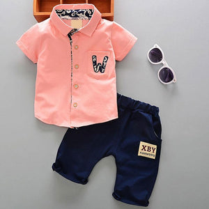 Summer 1 year newborn boy baby gentleman suit clothes sets