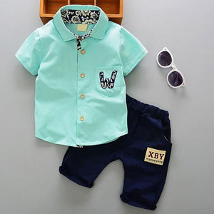 Summer 1 year newborn boy baby gentleman suit clothes sets