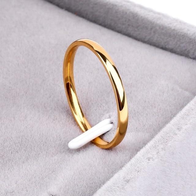 Titanium Steel  Rose Gold  Anti-allergy Smooth  Simple Wedding Couples Rings