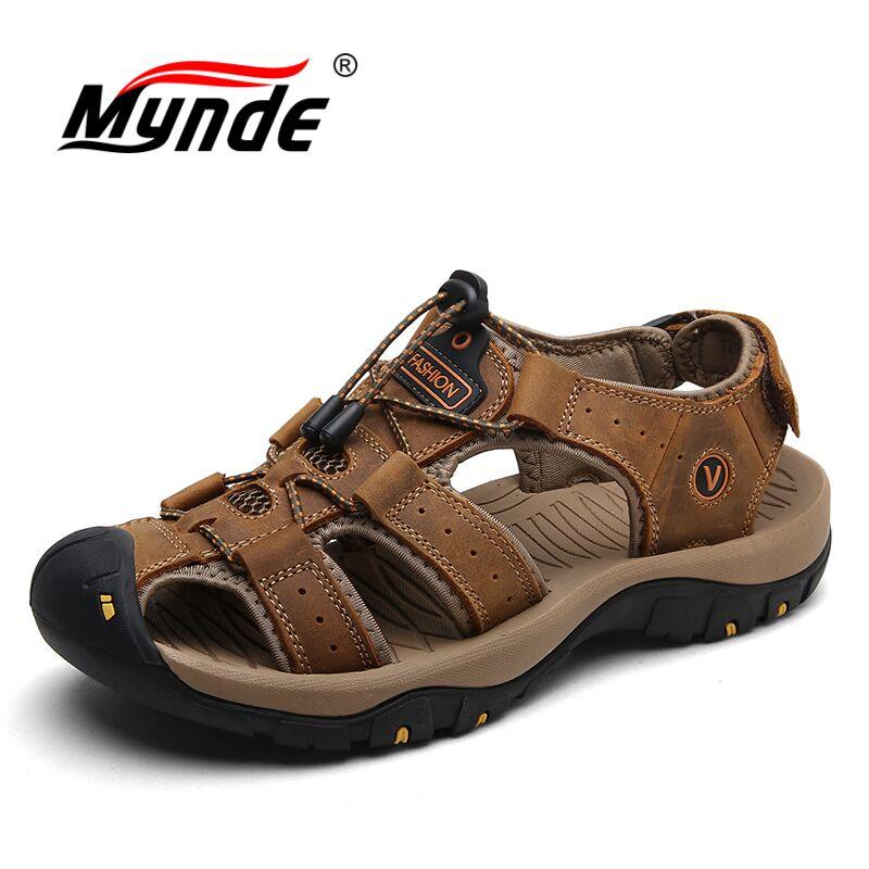 Genuine Leather Men Shoes Summer New Large Size Men's Sandals