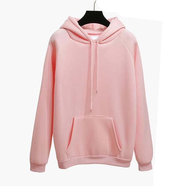 Zuolunouba 2018 winter Casual Fleece women Hoodies Sweatshirts long sleeve yellow girl Pullovers loose Hooded Female thick coat