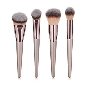 10pcs/set Champagne makeup brushes set for cosmetic (foundation powder blush)