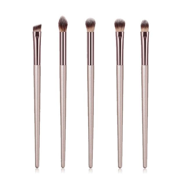 10pcs/set Champagne makeup brushes set for cosmetic (foundation powder blush)