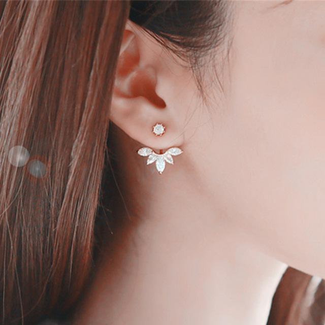 Crystal Flower drop Earrings For Women fashion Jewelry