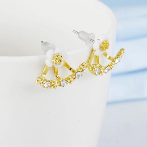 Crystal Flower drop Earrings For Women fashion Jewelry