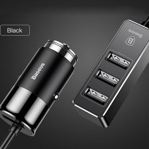 Baseus 4 USB Fast Car Charger For iPhone iPad Samsung Tablet Mobile Phone Charger 5V 5.5A Car USB Charger Adapter Car-Charger