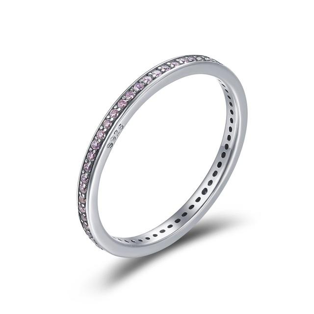 Authentic 925 Sterling Silver Dazzling CZ Stackable Ring