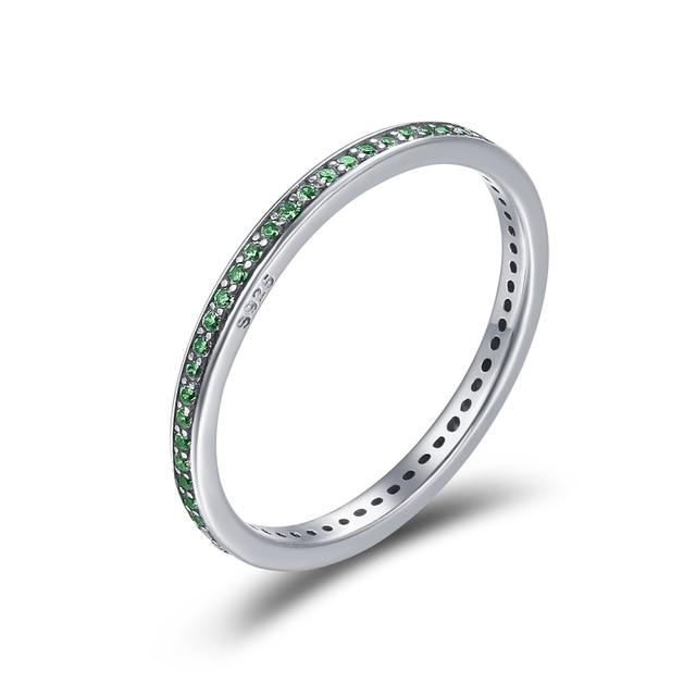 Authentic 925 Sterling Silver Dazzling CZ Stackable Ring