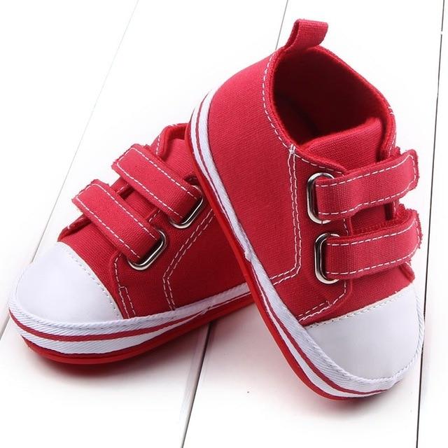 Canvas Baby Shoes Newborn Boys Girls First Walkers Soft Bottom Anti-slip Prewalker Sneakers