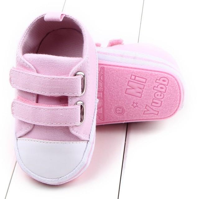 Canvas Baby Shoes Newborn Boys Girls First Walkers Soft Bottom Anti-slip Prewalker Sneakers