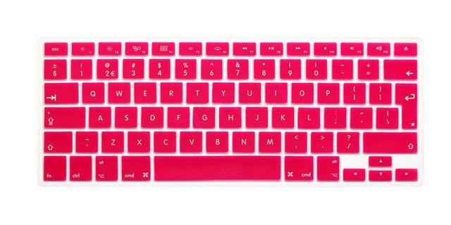 HRH Silicone UK EU English Keyboard Cover skin Protector Sticker Film For Macbook White Air Pro 13 15 17 for mac book air 13"