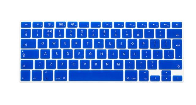 HRH Silicone UK EU English Keyboard Cover skin Protector Sticker Film For Macbook White Air Pro 13 15 17 for mac book air 13"