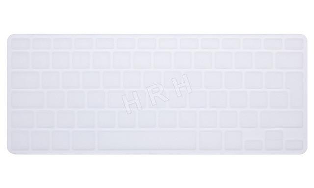 HRH Silicone UK EU English Keyboard Cover skin Protector Sticker Film For Macbook White Air Pro 13 15 17 for mac book air 13"