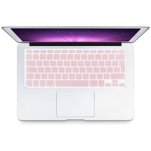 HRH Silicone UK EU English Keyboard Cover skin Protector Sticker Film For Macbook White Air Pro 13 15 17 for mac book air 13"