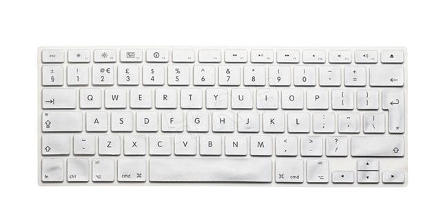 HRH Silicone UK EU English Keyboard Cover skin Protector Sticker Film For Macbook White Air Pro 13 15 17 for mac book air 13"