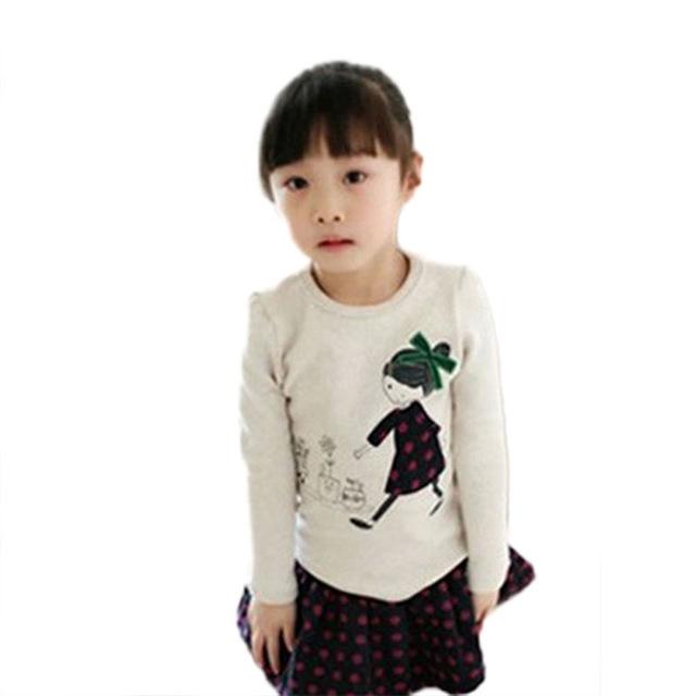 Long Sleeve T-shirt For Girls Toddler Kids Clothes Baby Girls Cartoon Print T shirts