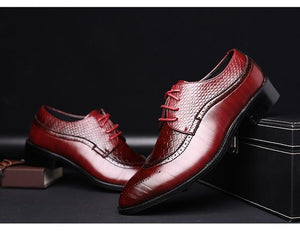 Fashion Leather shoes Men Dress Shoe Pointed Oxfords Shoes