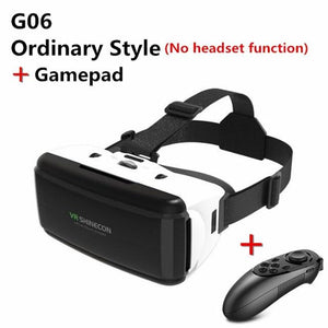 Original VR Virtual Reality 3D Glasses Box Stereo VR Google Cardboard Headset Helmet for IOS Android Smartphone,Bluetooth Rocker