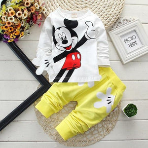 Baby Boy Clothes 2018 Fall Cute Long Sleeved T-shirt Tops + Pants 2PCS