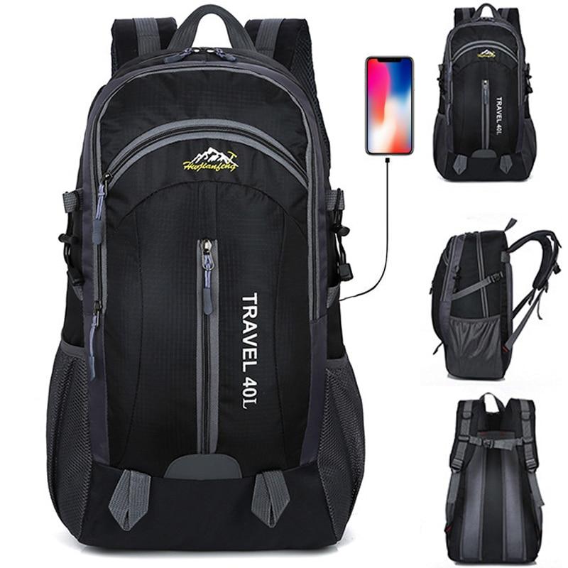 USB Charging 40L Large Capacity Out Door For Male Bag Waterproof Casual Backpacks