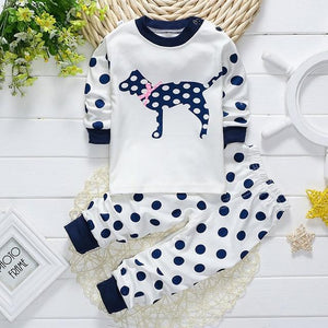 Spring infant baby boys girls clothes sets outfits cotton animal sports suit