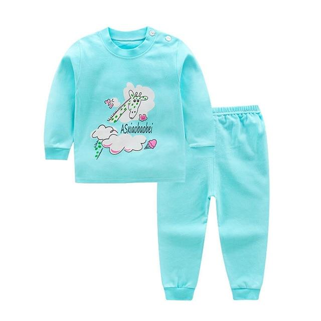 Spring infant baby boys girls clothes sets outfits cotton animal sports suit