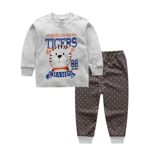 Spring infant baby boys girls clothes sets outfits cotton animal sports suit