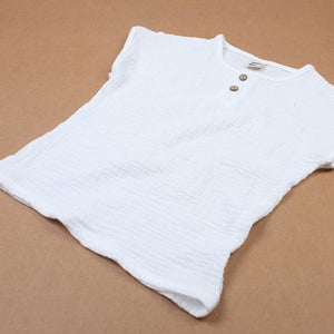 Linen Cotton Baby Boy Girl Summer T Shirts New Toddler Comfortable Tops