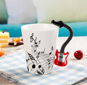 Creative Music Violin Style Guitar Ceramic Mug