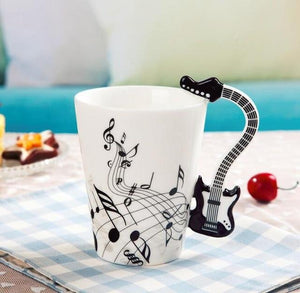 Creative Music Violin Style Guitar Ceramic Mug