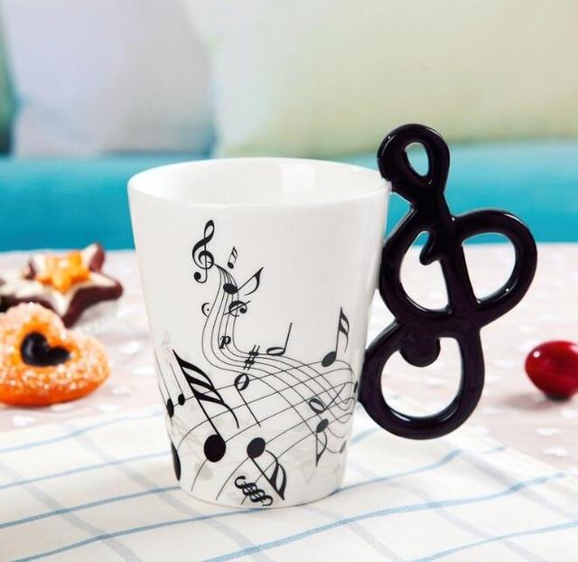 Creative Music Violin Style Guitar Ceramic Mug