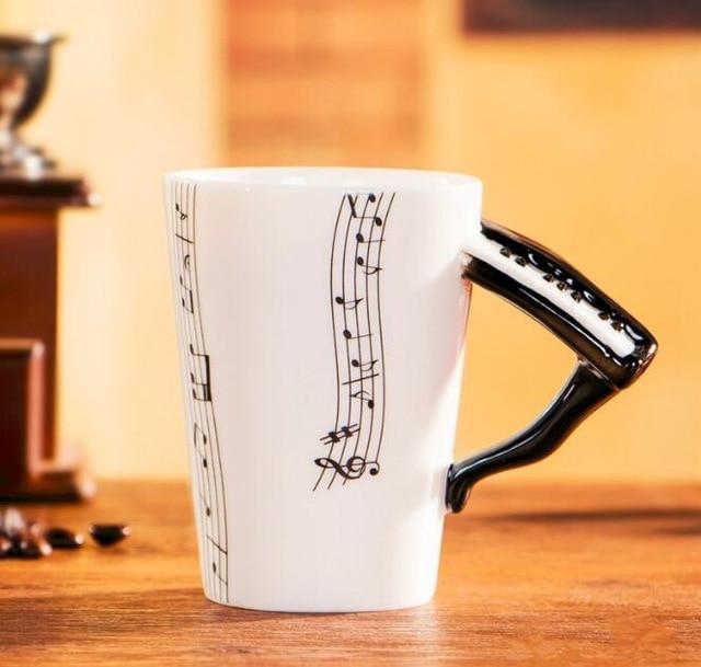 Creative Music Violin Style Guitar Ceramic Mug