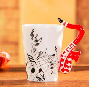 Creative Music Violin Style Guitar Ceramic Mug