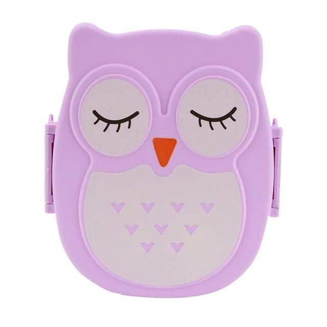 Cute Cartoon Owl Lunch Box Food Container Storage Box Portable Kids Student Lunch Box Bento Box Container With Compartments Case