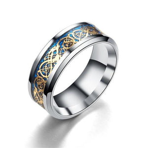 Irish Dragon Titanium Carbide Ring 8mm  Wedding Bands Couple