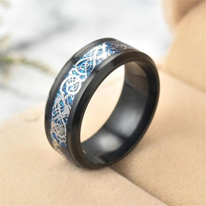 Irish Dragon Titanium Carbide Ring 8mm  Wedding Bands Couple