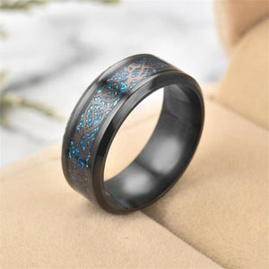 Irish Dragon Titanium Carbide Ring 8mm  Wedding Bands Couple